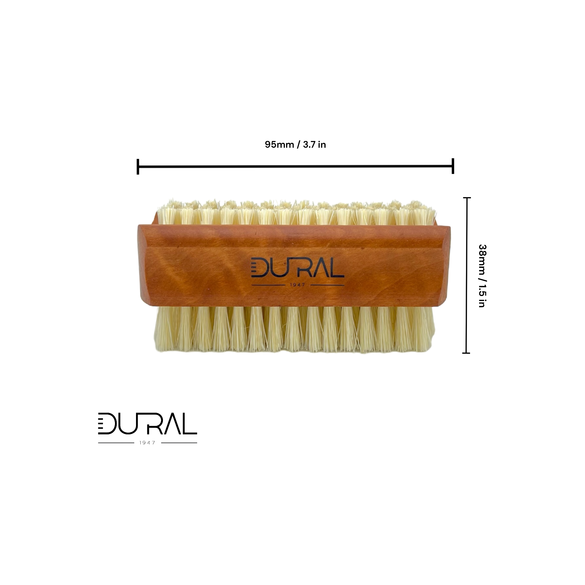 Dural Plywood hand &amp; nail brush with pure Tampico fiber - 4/6 rows by Pasteur Pharmacy