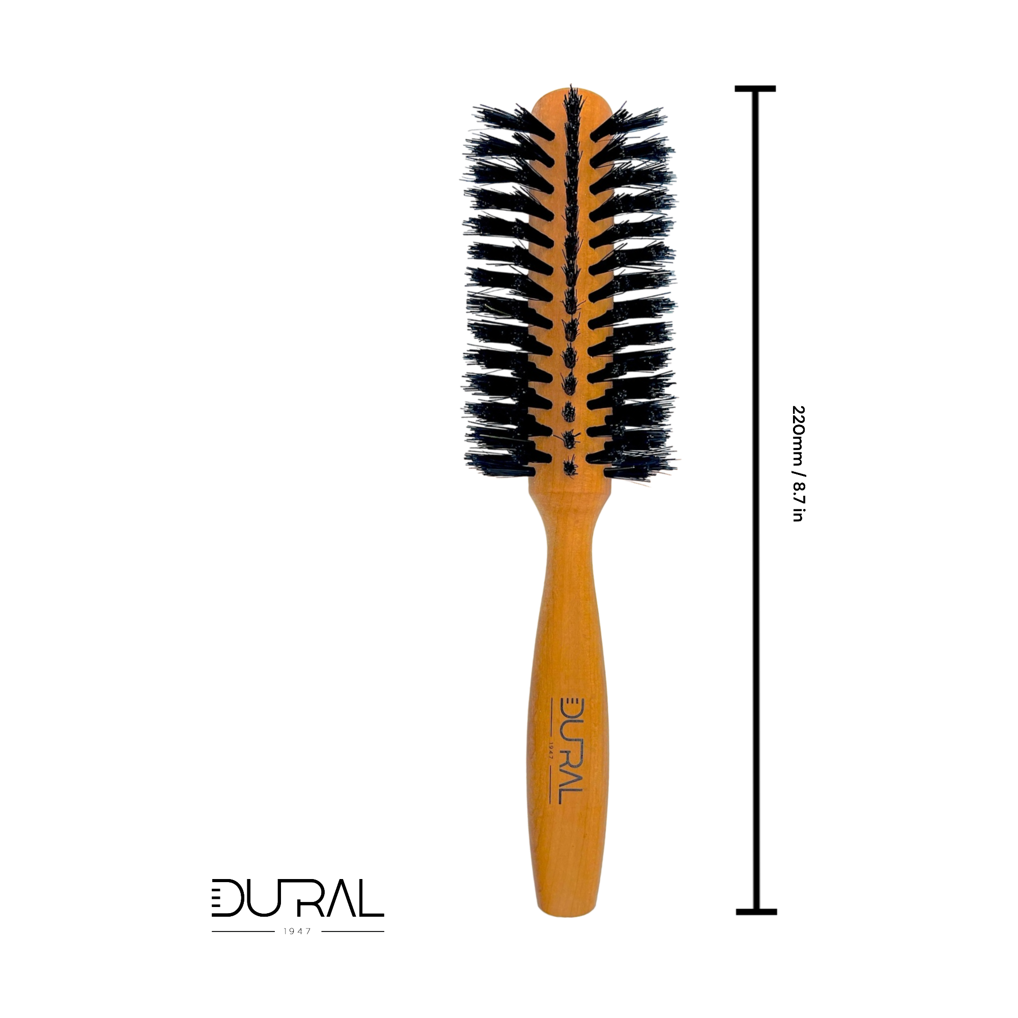 Dural Pear wood half round hair brush with boar bristles - 7 rows by Pasteur Pharmacy