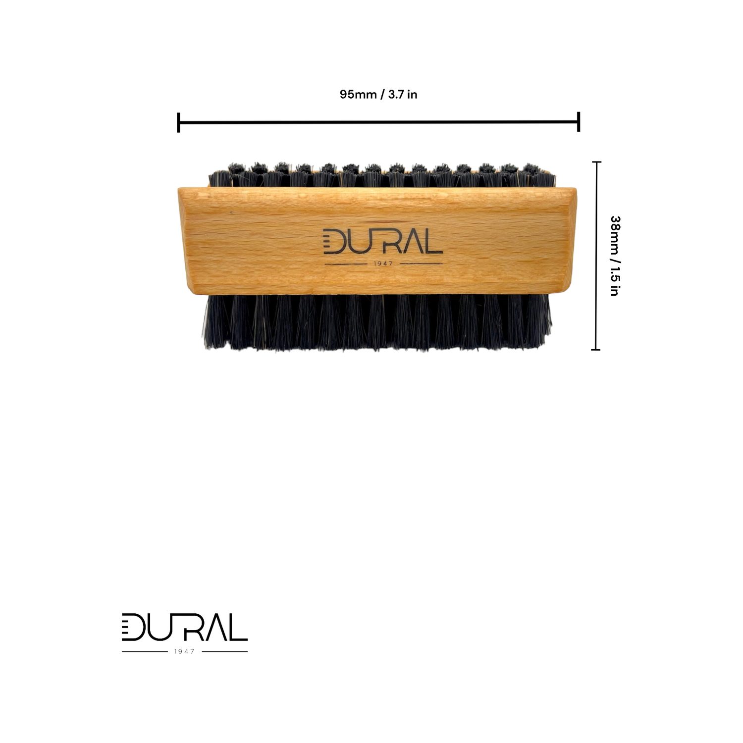 Dural Beech wood hand &amp; nail brush with black natural bristles - 4/6 rows by Pasteur Pharmacy