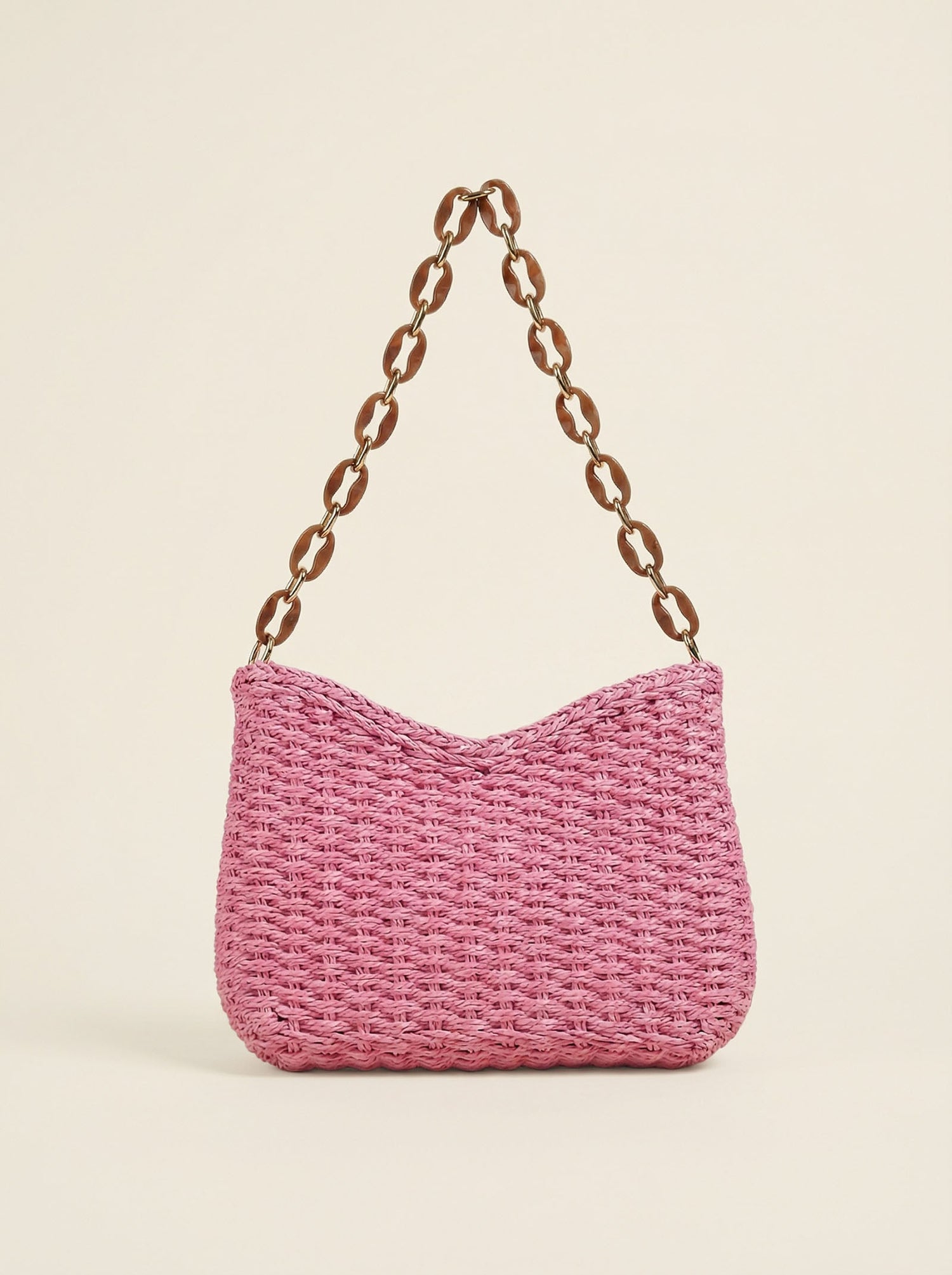 Colorful Woven Straw Shoulder Bag by LINTICO