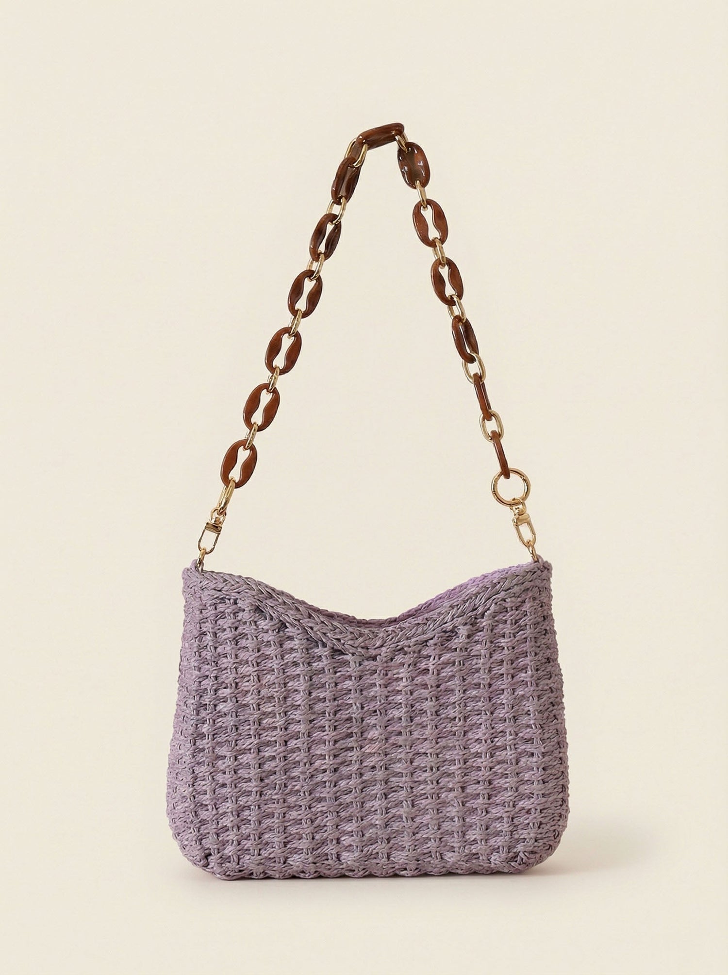Colorful Woven Straw Shoulder Bag by LINTICO