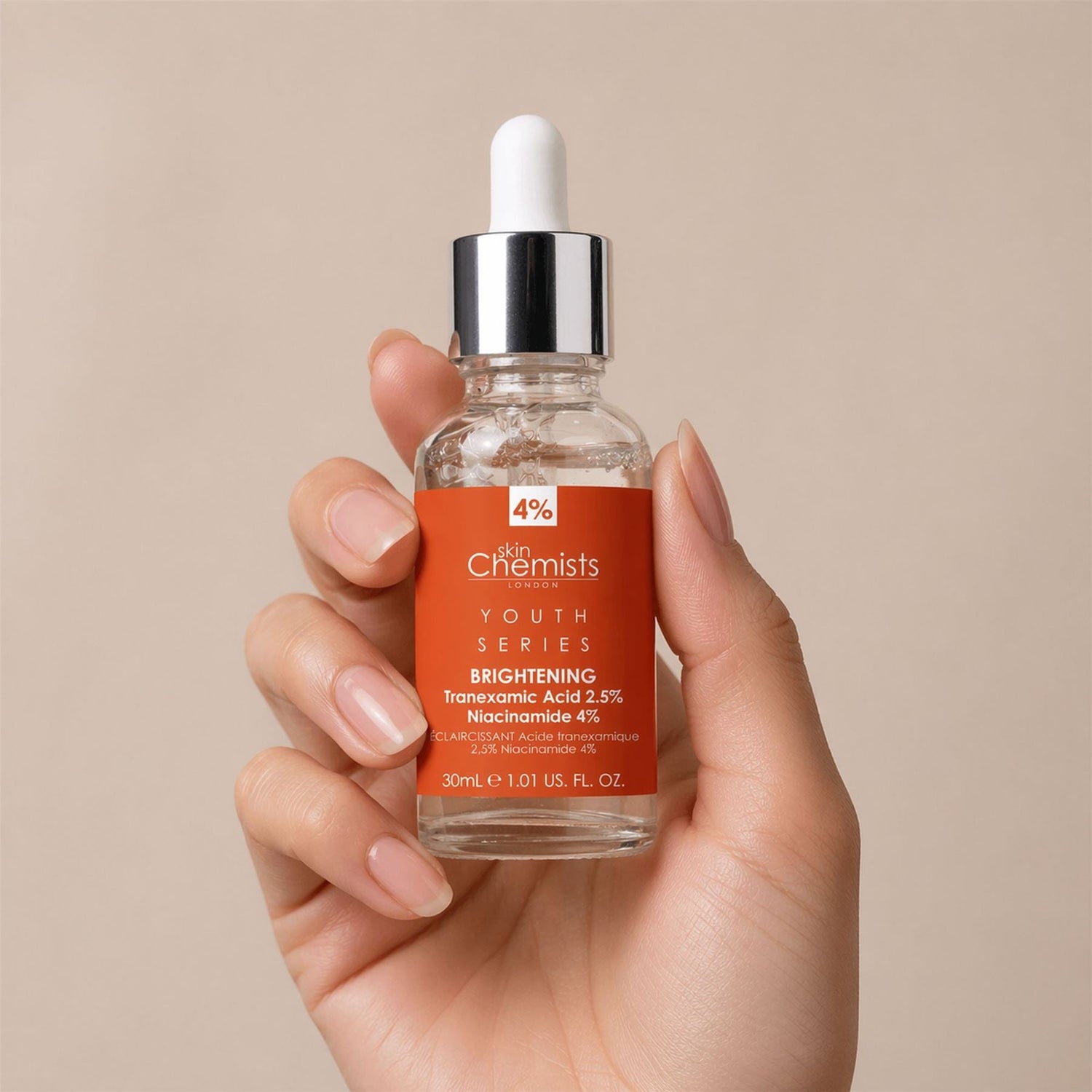 Tranexamic Acid 2.5%, Niacinamide 4% Brightening Facial Serum 30ml by skinChemists US