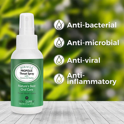 Holocuren Miracle Propolis Throat Spray with Echinacea &amp; 7 Herbs – 2 oz by HOLOCUREN - Official Website