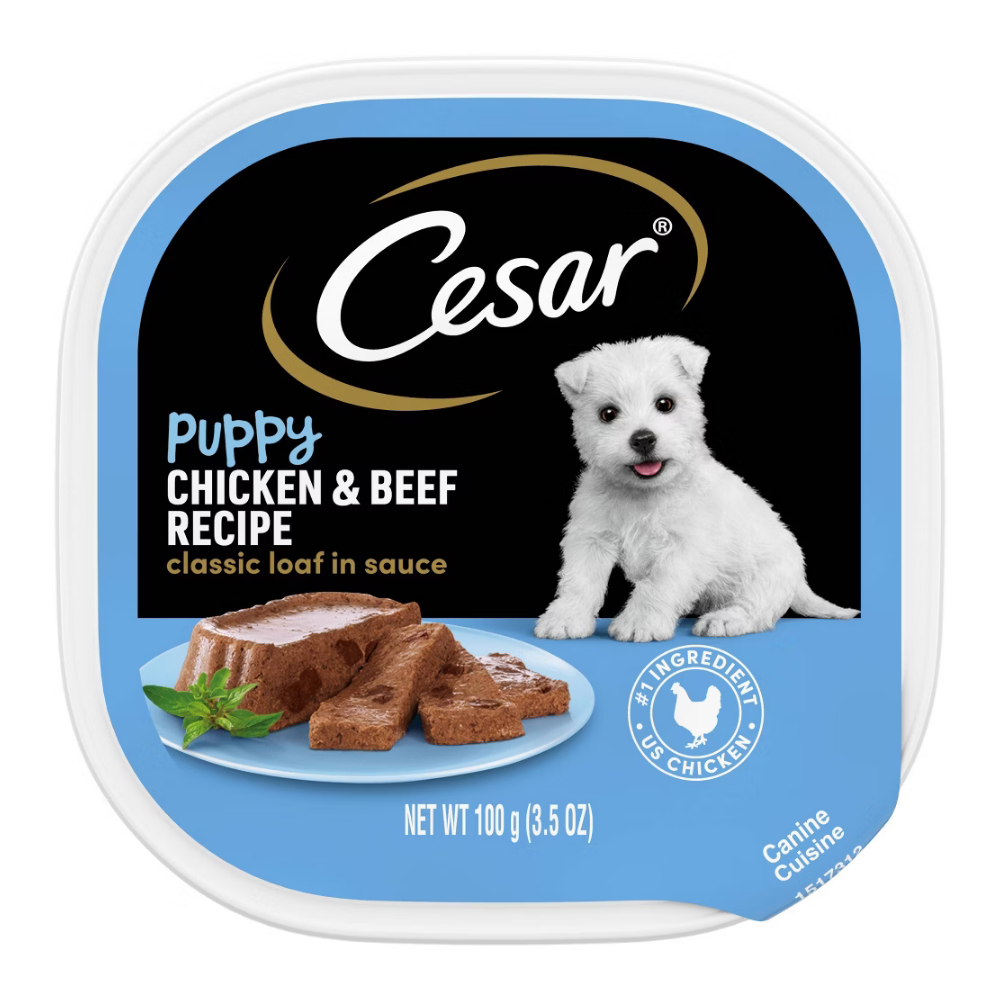 Cesar Puppy With Chicken &amp; Beef in Meaty Juices (3.5oz) by Farmacias Savia