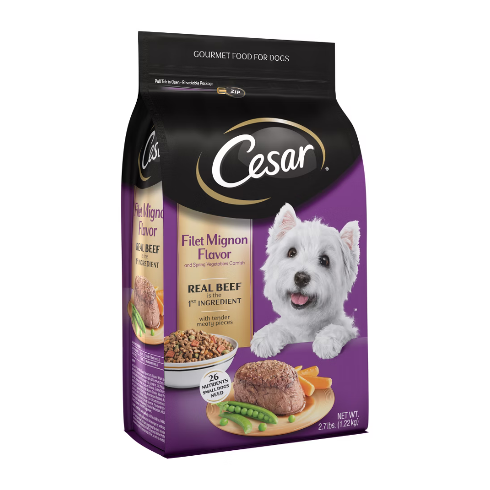 Cesar Small Breed Filet Mignon And Spring Vegetables Dry Dog Food Adult (2.7 lbs) by Farmacias Savia