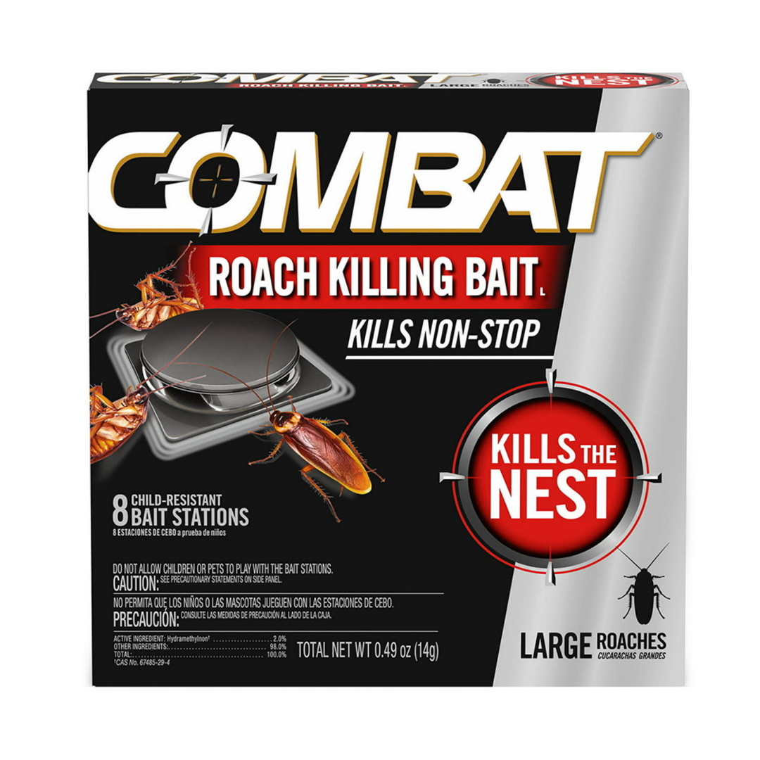 Combat Roach Killing Bait Stations for Indoor Use (8 Count) by Farmacias Savia