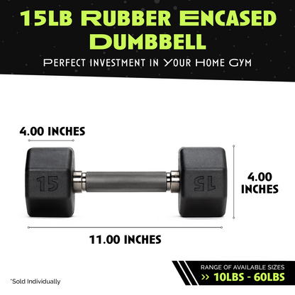 Octo Rubber Dumbbell (sold individually) by Rage Fitness