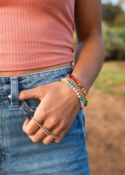 Natural Gemstone Bracelet + 14k Gold Filled Toggle : Key West by CanyonLeaf