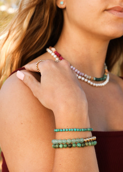 Natural Gemstone Necklace + 14k Gold Filled Toggle : Sedona by CanyonLeaf