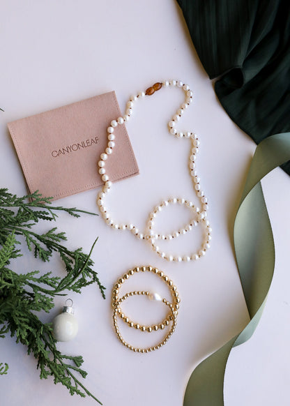 Pure Gemstone + Pearl || Necklace by CanyonLeaf