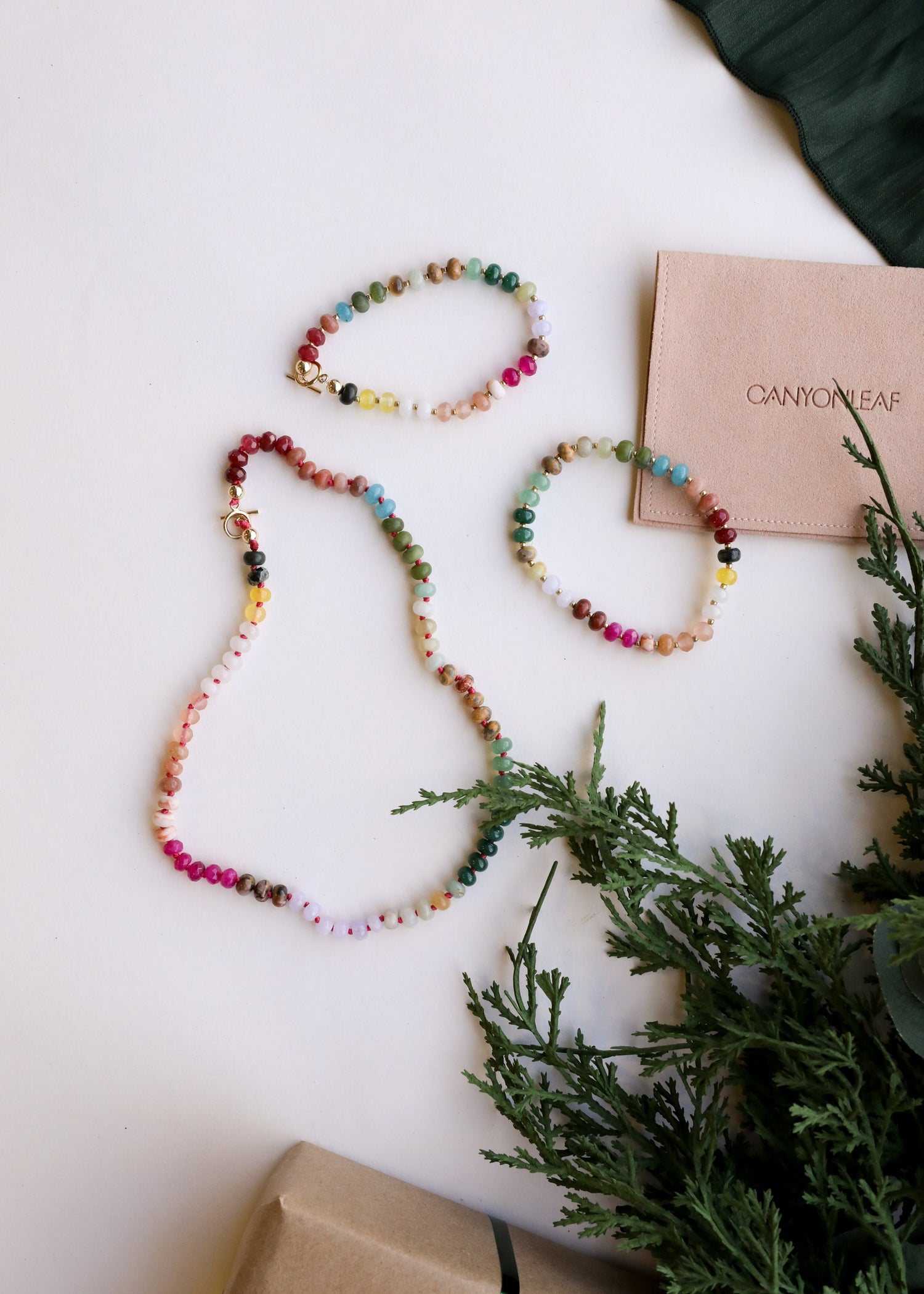 Natural Gemstone Bracelet + 14k Gold Filled Toggle : Sedona by CanyonLeaf