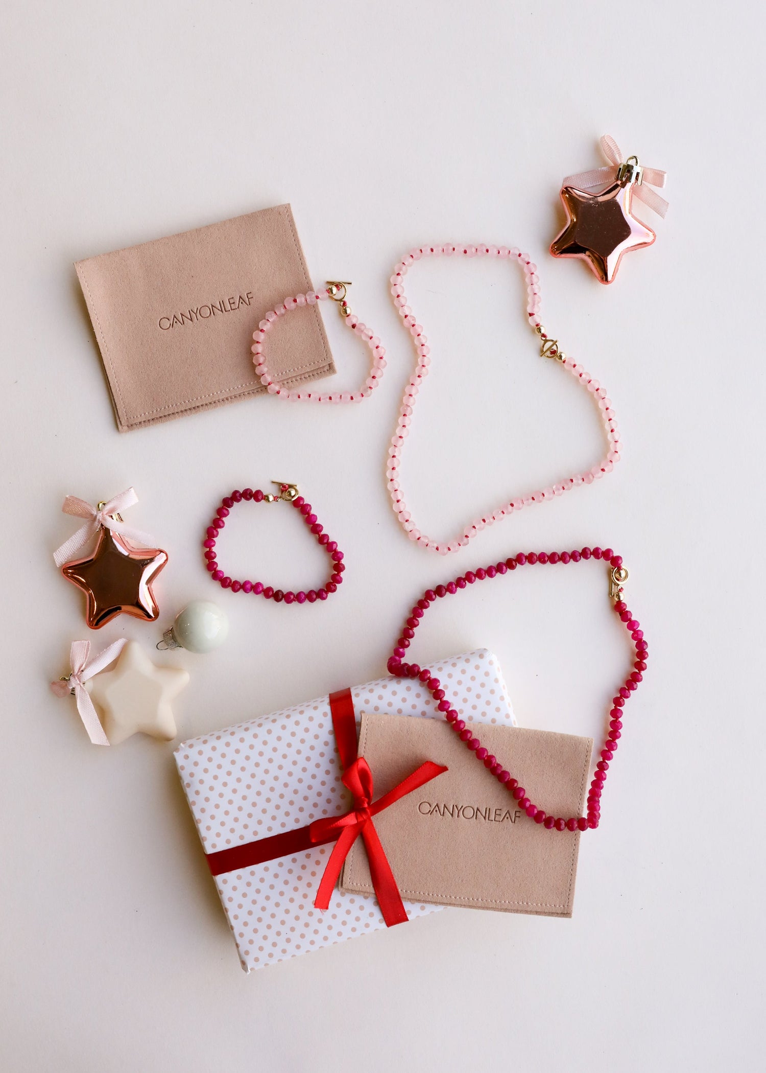 Natural Rose Quartz + 14k Gold Filled Toggle || Gemstone Bracelet by CanyonLeaf