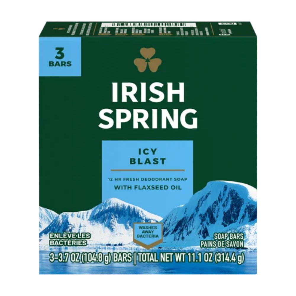 Irish Spring Icy Blast Soap Bar (3.75 oz 3pk) by Farmacias Savia