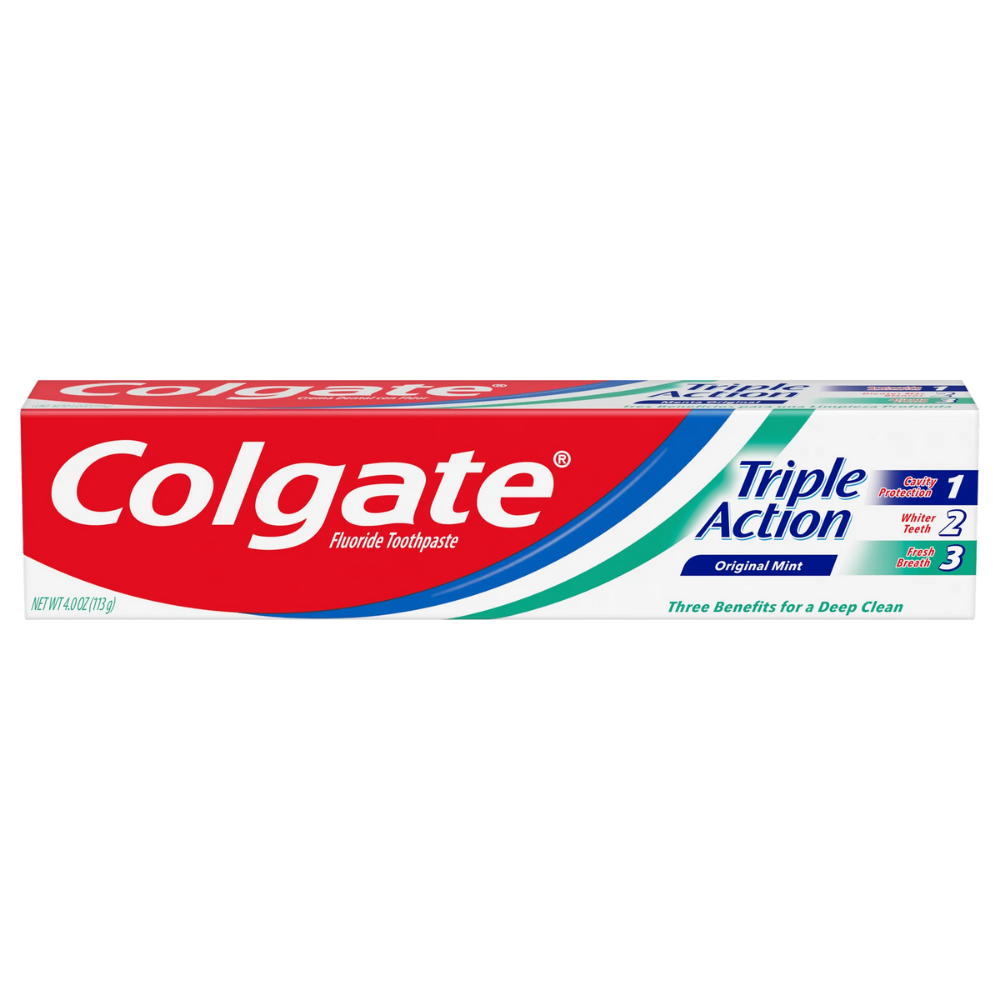 Colgate Triple Action Original Mint Toothpaste (4 oz) by Farmacias Savia
