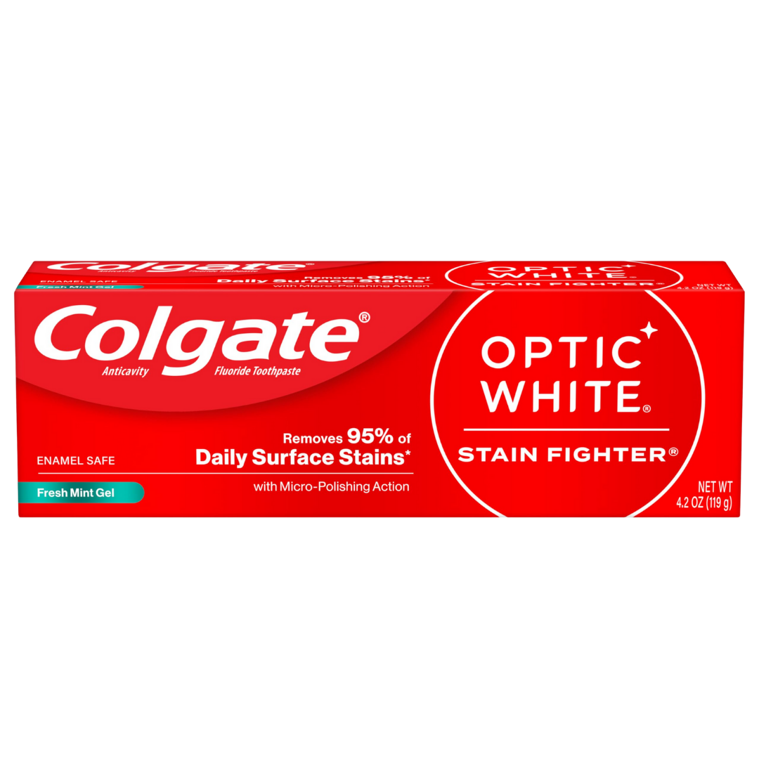 Colgate Optic White Stain Fighter Fresh Mint Gel Toothpaste (4.2oz) by Farmacias Savia