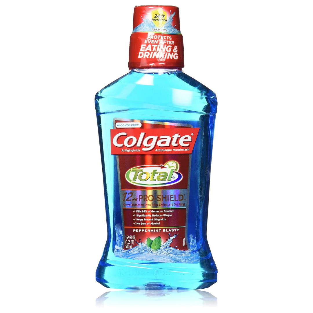 COLGATE Total Peppermint Blast Mouthwash 16oz by Farmacias Savia
