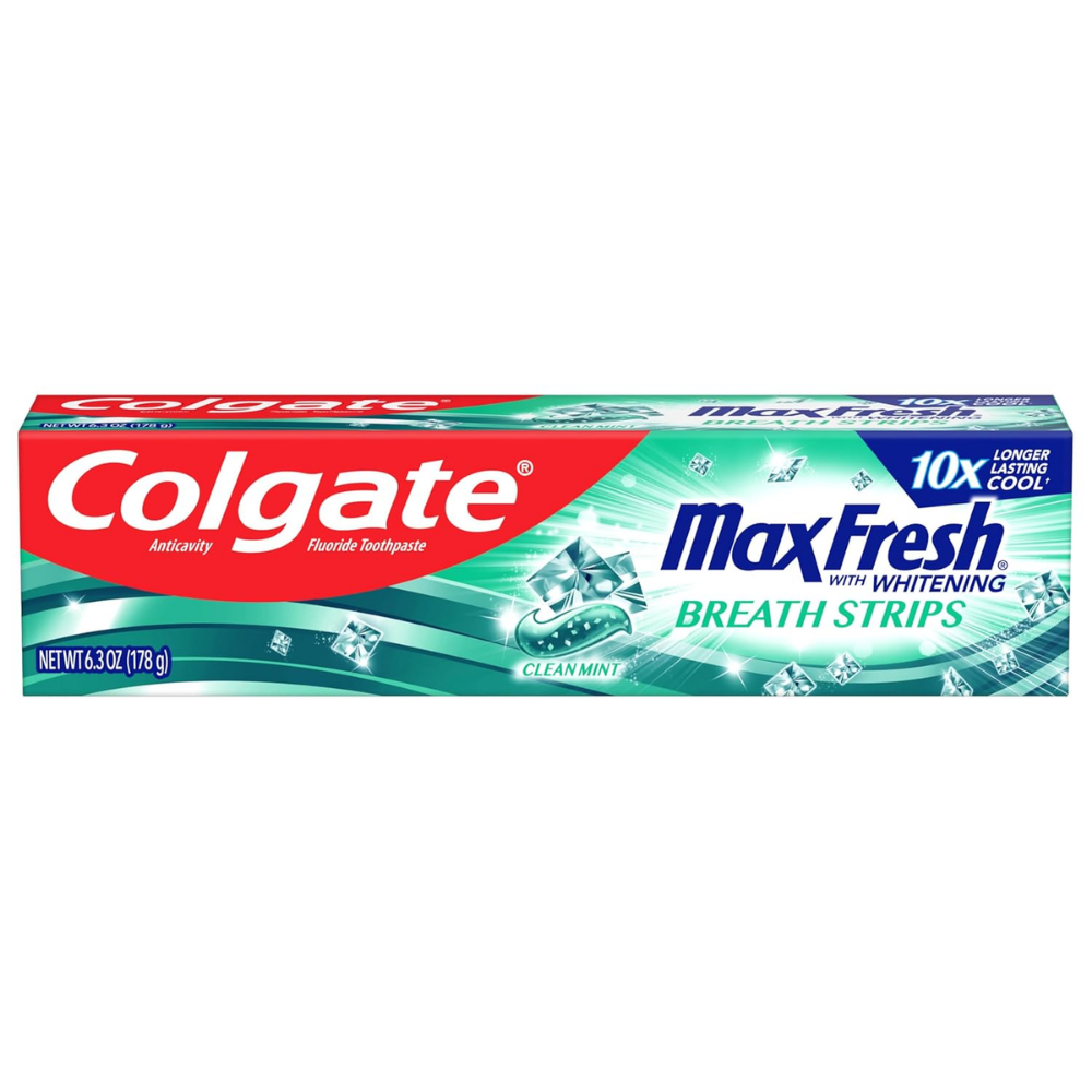 Colgate Max Fresh with Whitening Breath Strips Toothpaste (6.3oz) by Farmacias Savia