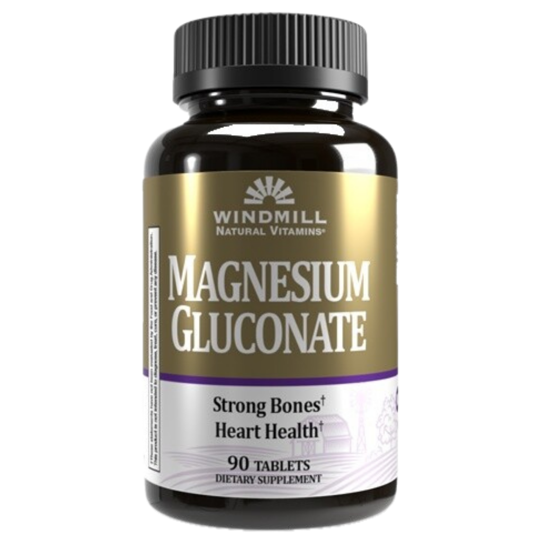 Windmill Magnesium Gluconate 500mg Supplement (90 Tablets) by Farmacias Savia