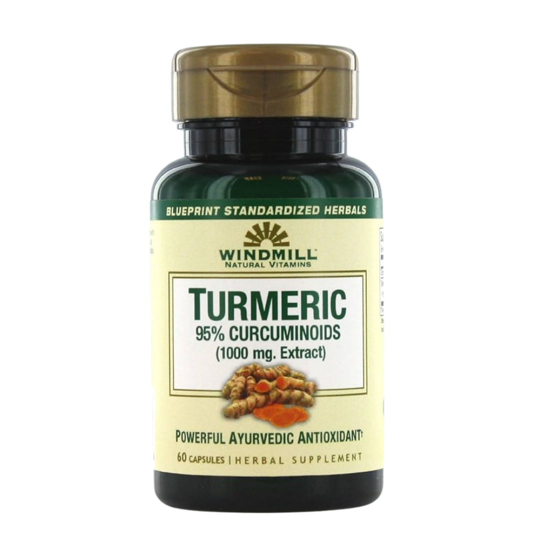 Windmill Turmeric 1000mg with 95% Curcuminoids (60 Capsules) by Farmacias Savia