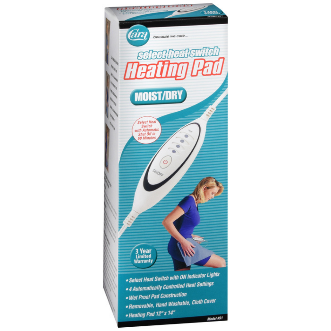 Cara Select Heat Switch Heating Pad Moist/Dry 12x14in by Farmacias Savia