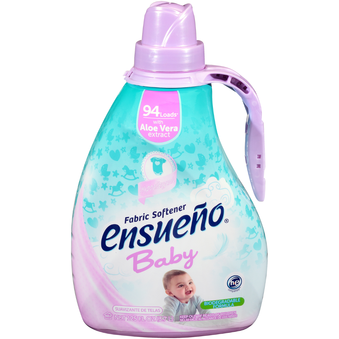 Ensueño Fabric Softener Baby Powder Scent (125oz) (4 Pack) by Farmacias Savia