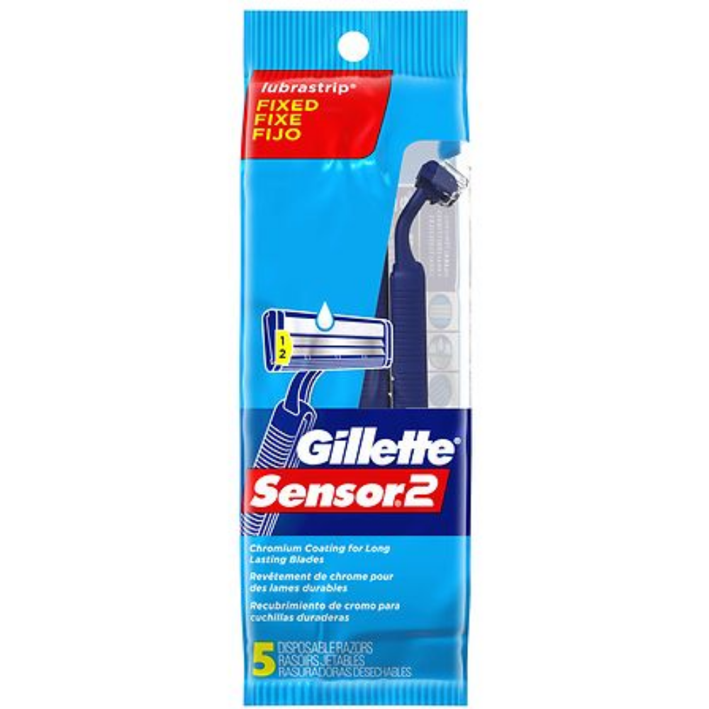 Gillette Sensor 2 Disposable Razors (5 ct) by Farmacias Savia