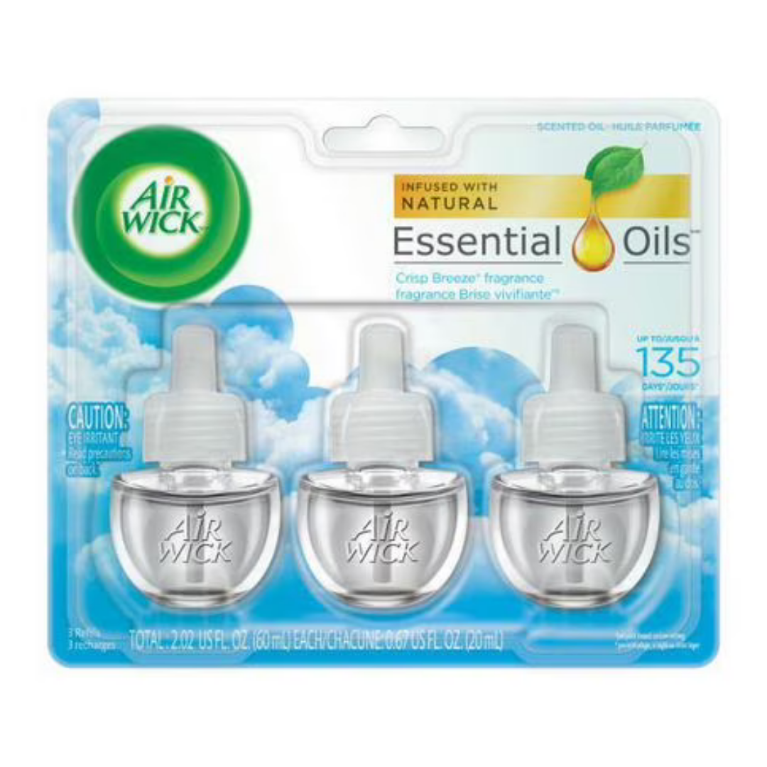 Air Wick Scented Oil Refills Crisp Breeze (3 Pack) by Farmacias Savia