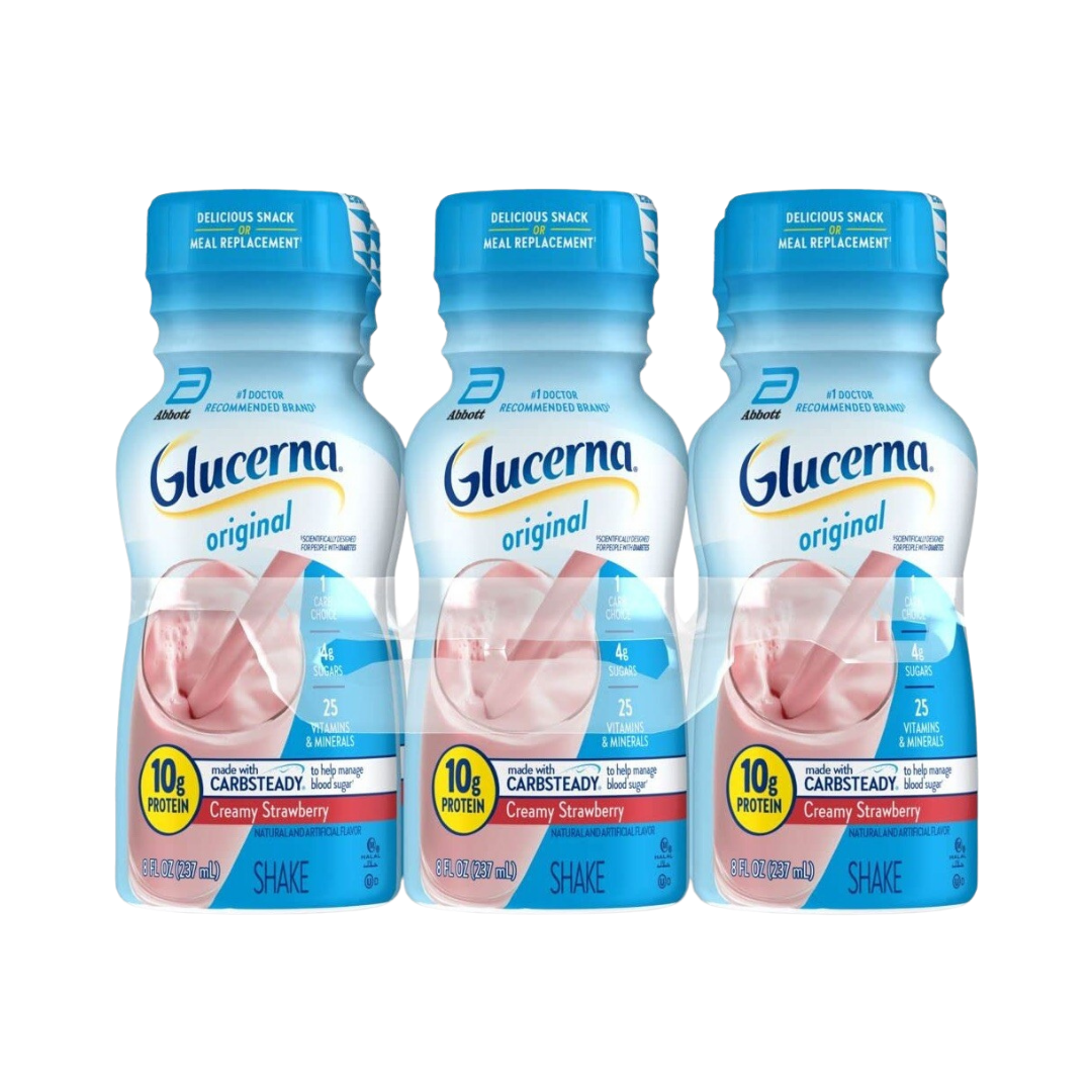 Glucerna Original Nutrition Shake Creamy Strawberry (6pk/8oz) by Farmacias Savia