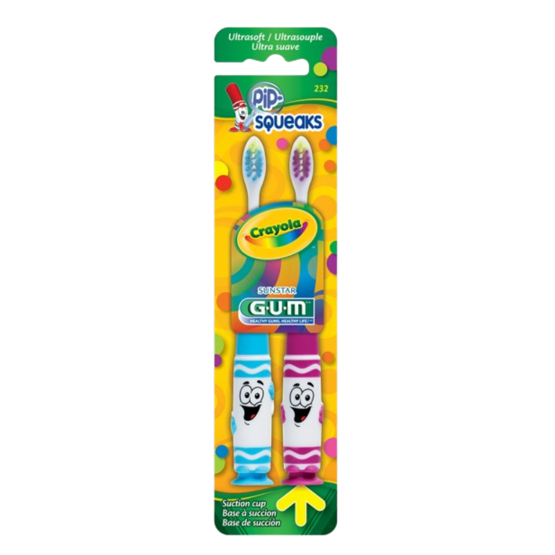GUM Crayola Twin Pack Toothbrushes by Farmacias Savia
