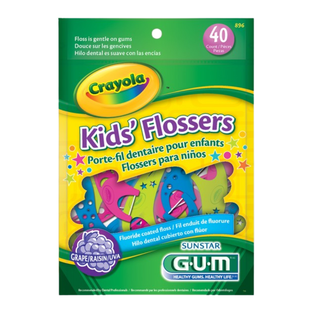 GUM Crayola 40 Flossers by Farmacias Savia