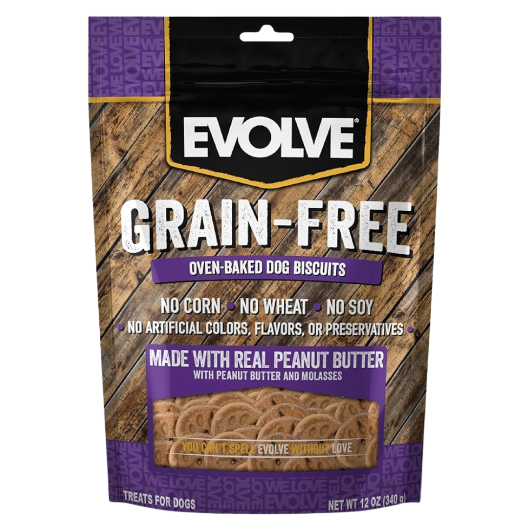 Evolve Classic Peanut Butter Dog Biscuits (12oz) by Farmacias Savia
