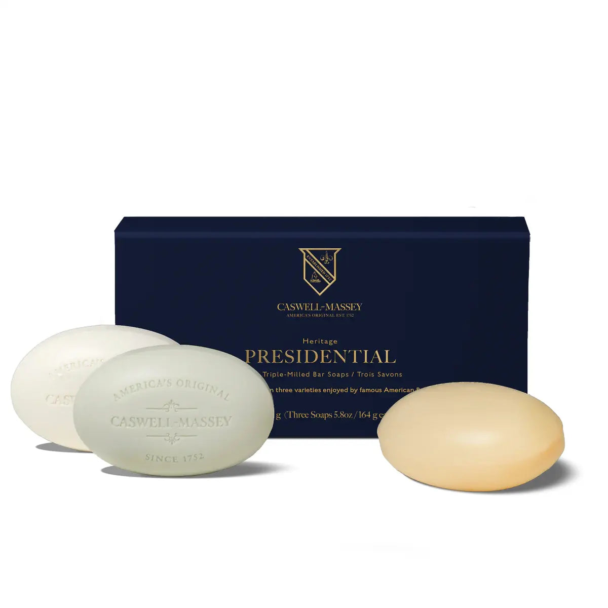 Caswell-Massey Bath Soap Box of Three 5.8 oz Each Bar Collection by Pasteur Pharmacy