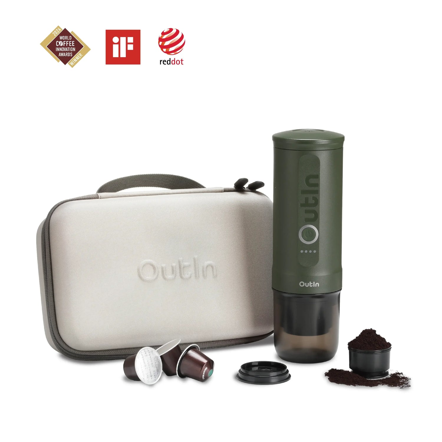 Traveler Espresso Gift Set (Forest Green) by OutIn