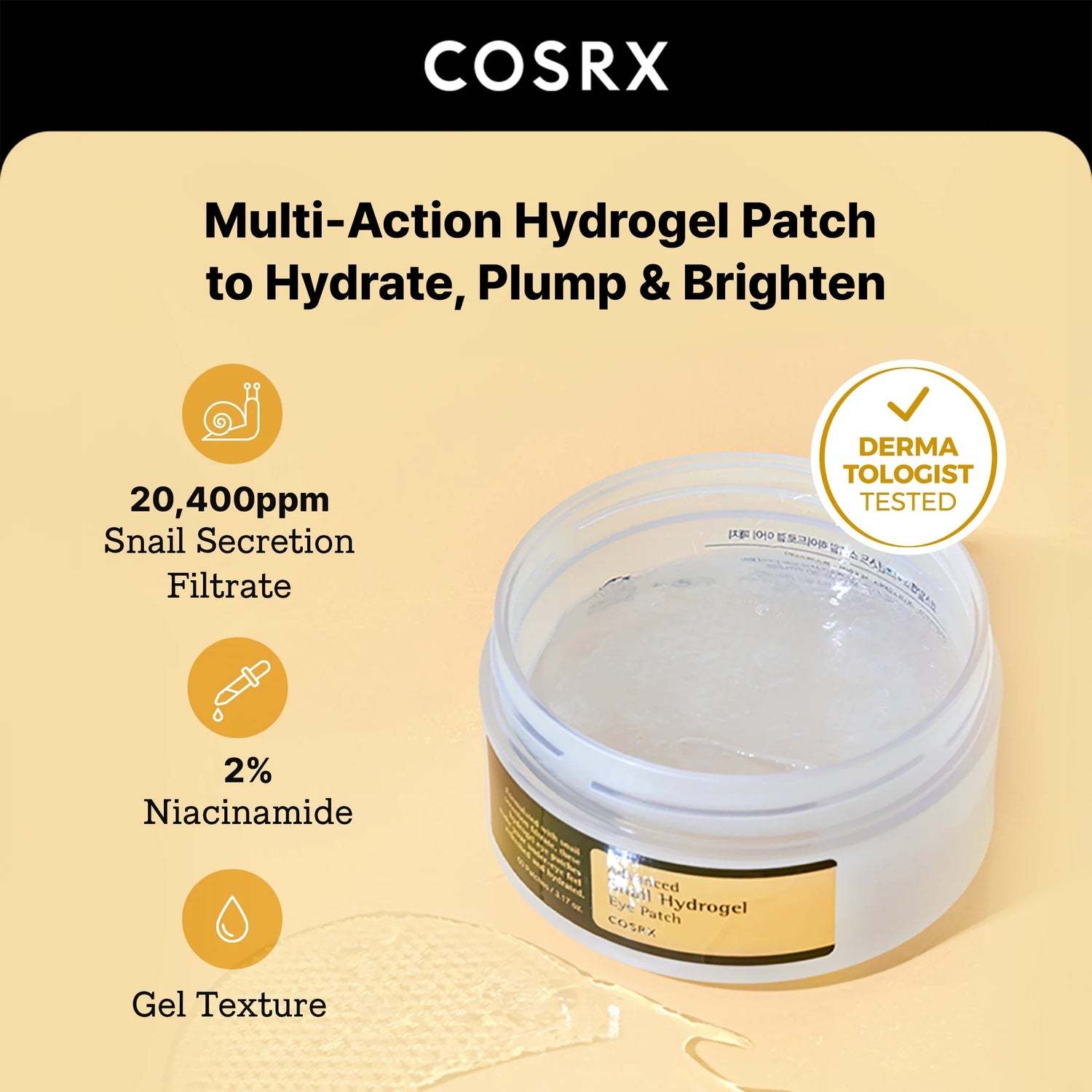 Advanced Snail Hydrogel Eye Patch (60 Patches) by Korean Skin Care