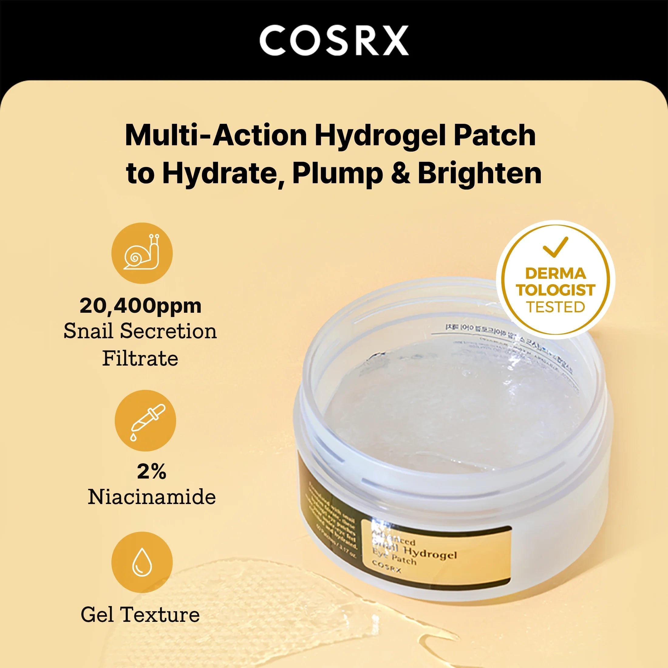 Advanced Snail Hydrogel Eye Patch (60 Patches) by Korean Skin Care