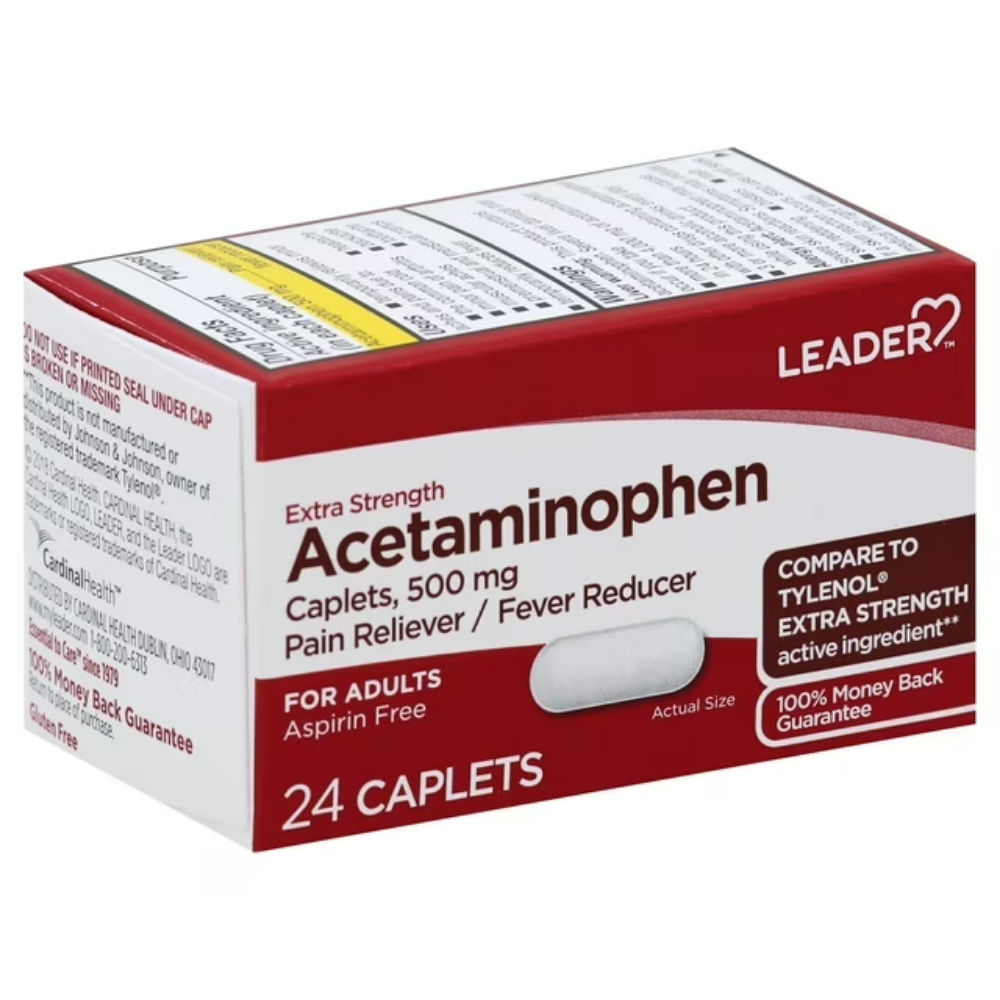 Leader Acetaminophen Extra Strength (500mg 24ct) by Farmacias Savia