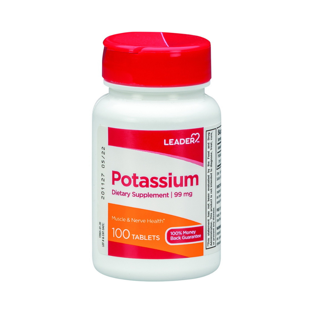 Leader Potassium Supplement (99mg 100ct) by Farmacias Savia
