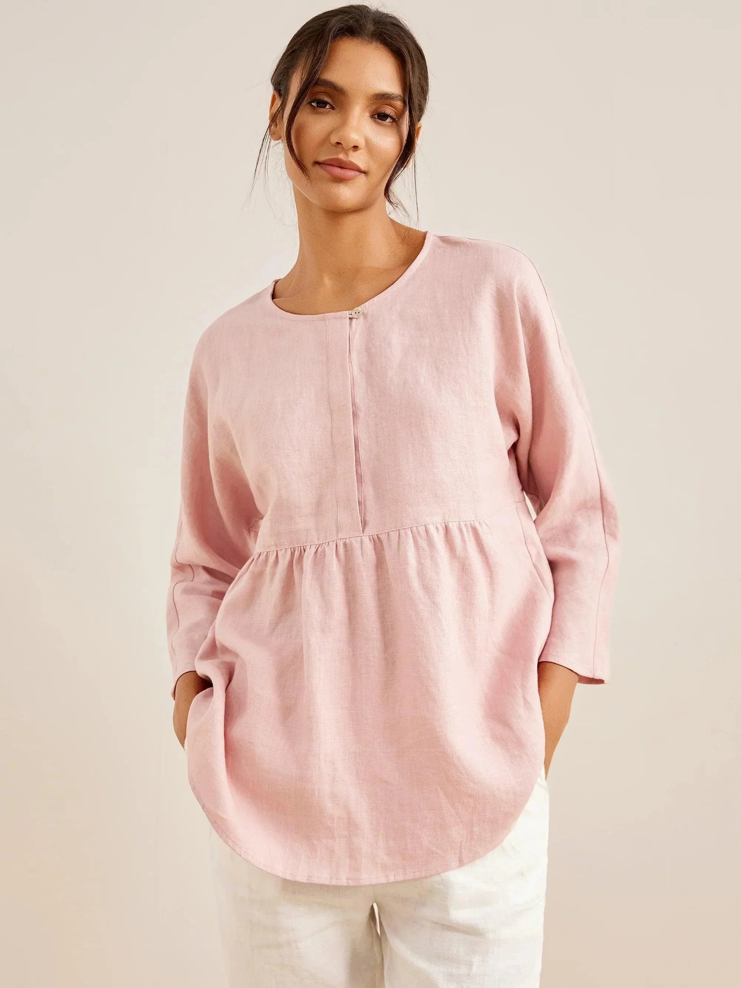 Linen Long-Sleeved Top SITKA by LINTICO