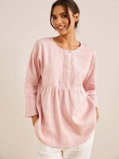 Linen Long-Sleeved Top SITKA by LINTICO