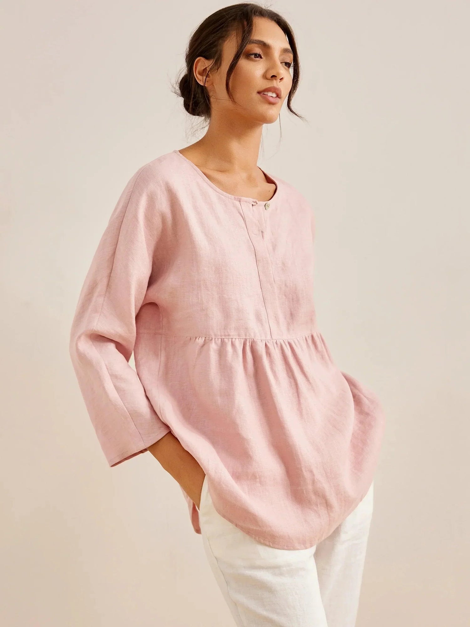 Linen Long-Sleeved Top SITKA by LINTICO