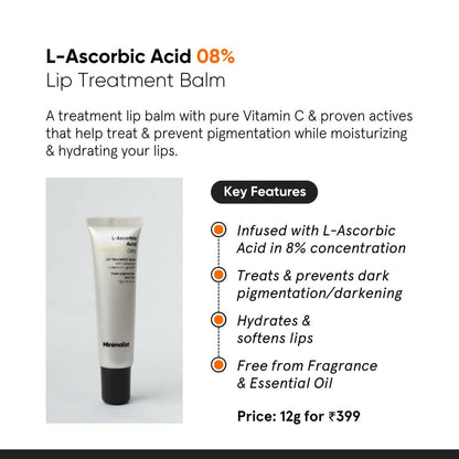 Minimalist 8% L-Ascorbic Acid Lip Treatment Balm by Dista