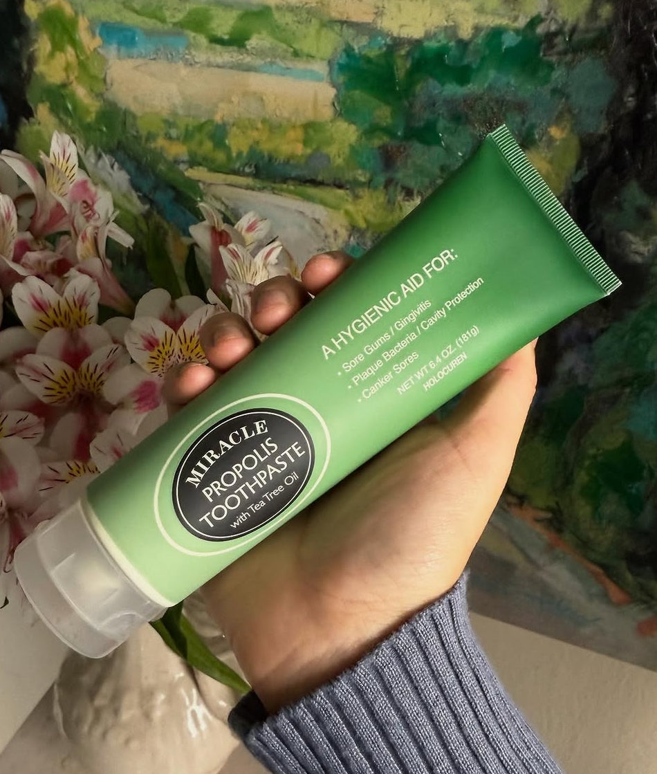 Holocuren Miracle Propolis Toothpaste with Tea Tree Oil 6.4 Oz – Fluoride-Free by HOLOCUREN - Official Website