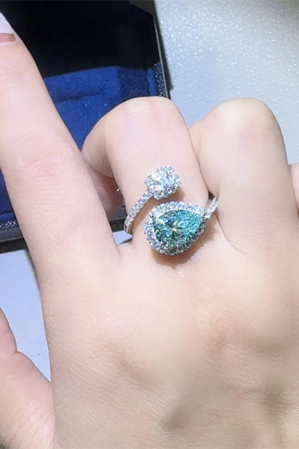 2 Carat Sparkala™ 925 Sterling Silver Bypass Ring by Sparkala