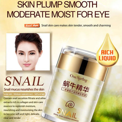 Snail Face Cream + Retinol Eye Massage Roller Serum 2Pcs Moisturizing Eye Bag Face Cream Korean Skin Care Products by Korean Skin Care