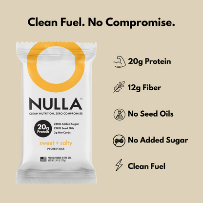 CleanForm Nutrition Nulla Protein Bar - 2 Flavors - Box of 12 by CleanForm Nutrition