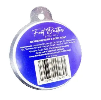 Lavender Bath Bundle – Moisturizing Glycerin Soaps &amp; Shower Loofah Set by Foot Butter by Dr Ron