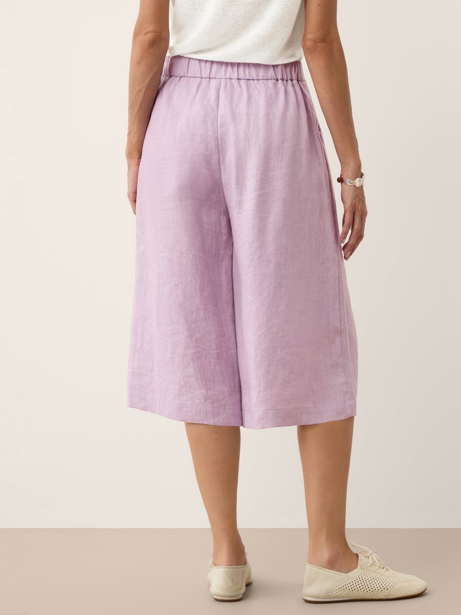 100% Linen A-Line Bermuda Shorts RAVENNA by LINTICO