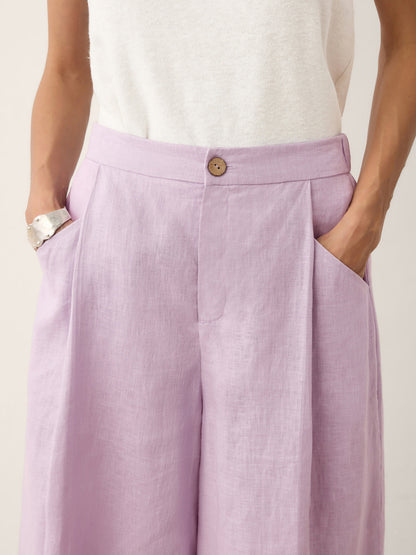 100% Linen A-Line Bermuda Shorts RAVENNA by LINTICO