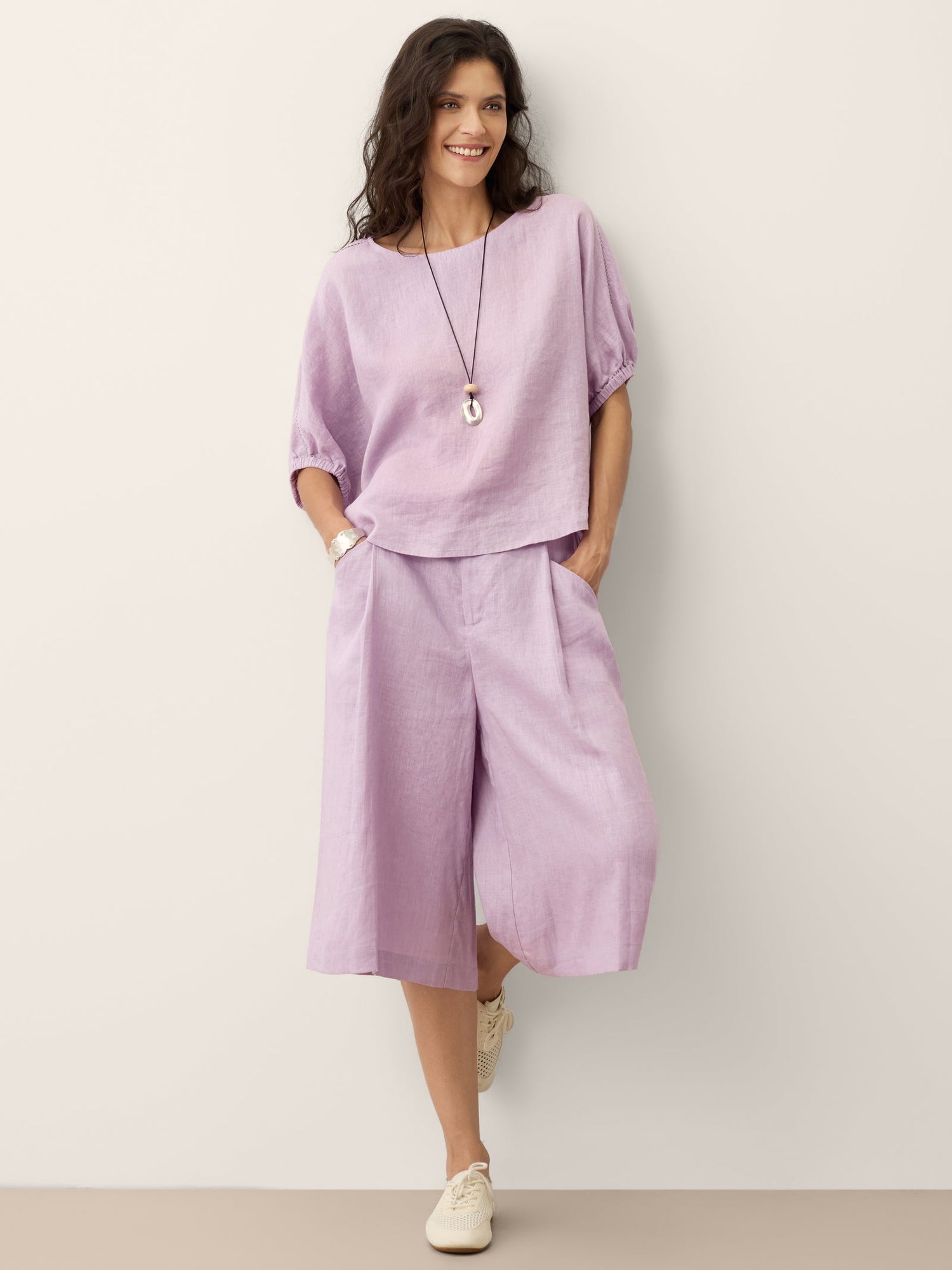 100% Linen A-Line Bermuda Shorts RAVENNA by LINTICO