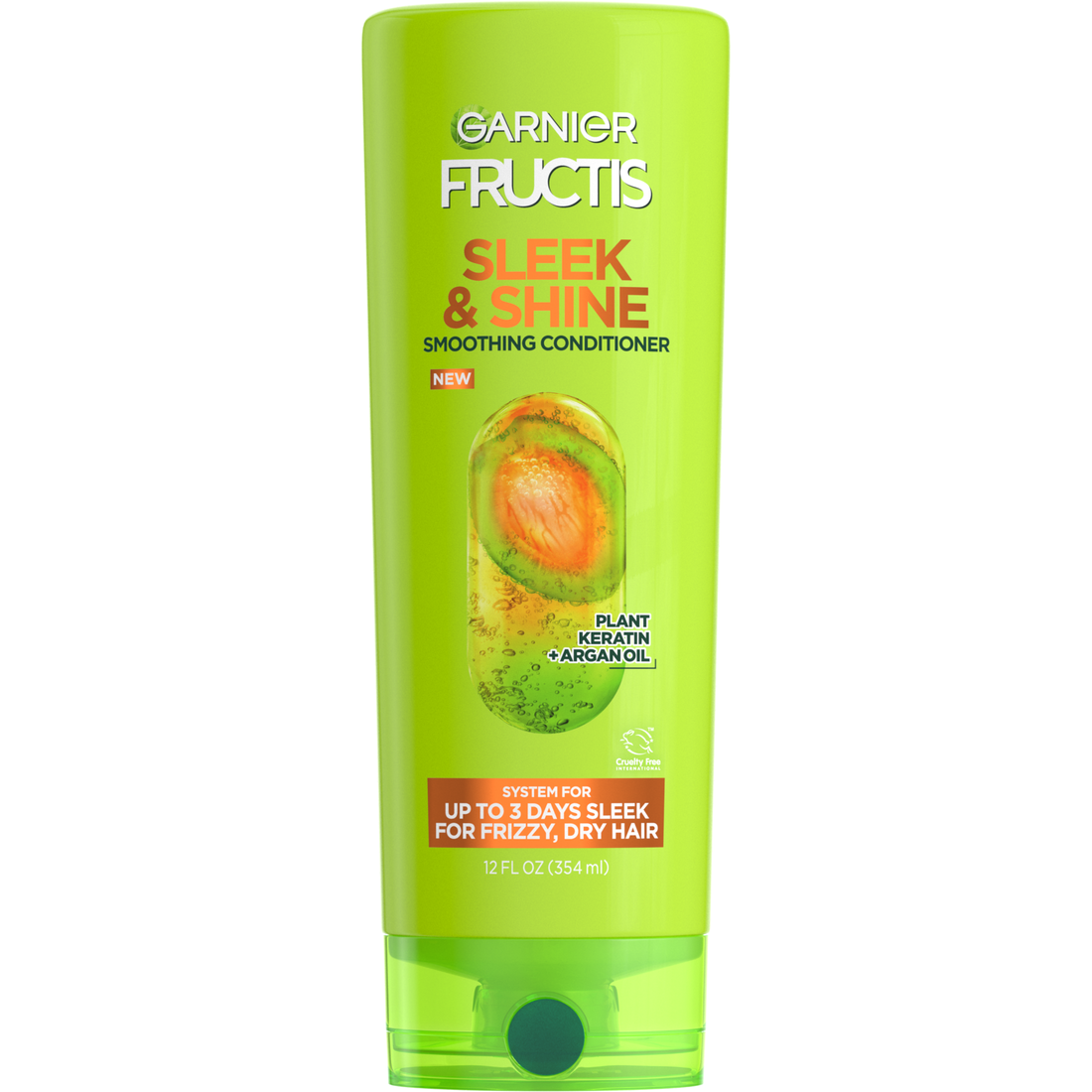 Fructis Garnier Sleek &amp; Shine Conditioner, Frizzy, Dry, Unmanageable Hair - 12 Fl. Oz